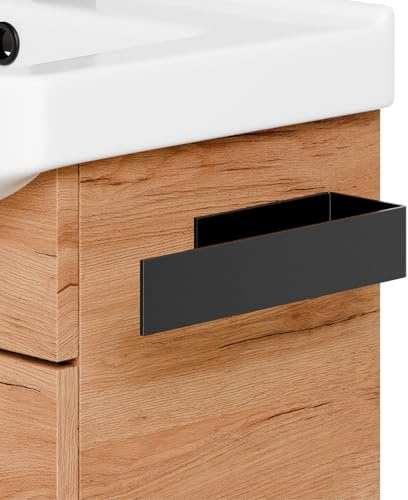 Planetmöbel Porta asciugamani bagno senza foratura, nero opaco