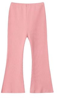 Tupumo Leggings acampanados para niñas, pantalones de yoga elásticos con corte de bota, rosa, 4-5 años