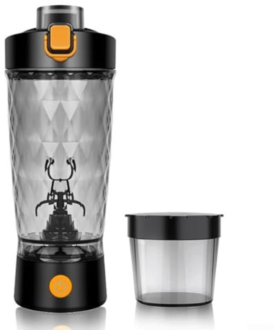 Shaker électrique USB pour mélanger les boissons frappées et substituts de repas, léger, résistant aux fuites, facile à nettoyer (noir)