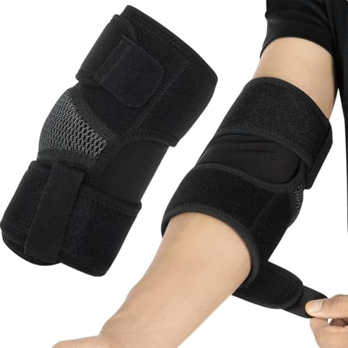 Pluvyze 1 tutore per gomito del tennista epicondilite, supporto per gomito, gomito sinistro, fascia per braccio destro, migliora la stabilità, adatto per braccio sinistro e destro