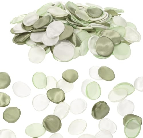 Aphumedc 200 petali di rosa artificiali in seta, colore verde salvia, per matrimonio, romantica decorazione di nozze, foglie di rose secche, per matrimonio, San Valentino, addio al nubilato