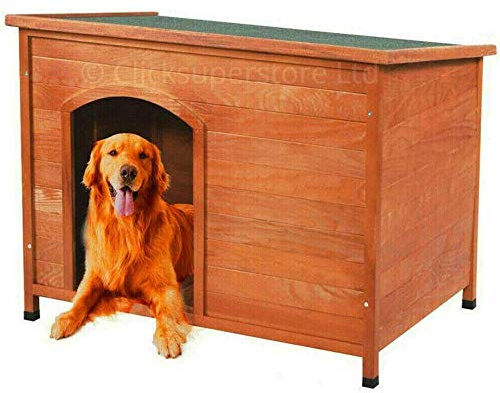 Click Large Outdoor Dog Kennel Winter Pet House Shelter Wooden Animal Hut
