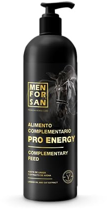 MENFORSAN Alimento complementario Pro Energy para Caballos, 1L | Energía y vitalidad | Vegan Friendly, 100% Natural | Premium Horse Care