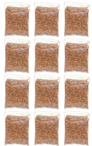ACAN Tradineur - Pack de 12 Bolsas de Corcho triturado para belén - Accesorio para decoración en el Nacimiento - Ideal para los últimos Detalles