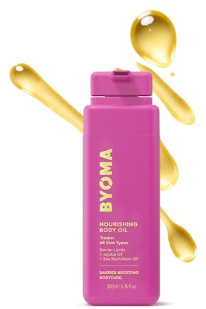 BYOMA Nourishing Body Oil (200ml) Lightweight, Fast-Absorbing Body Oil - Improves Skin Texture - Hydrates, Brightens and Restores Skin Barrier, Vegan