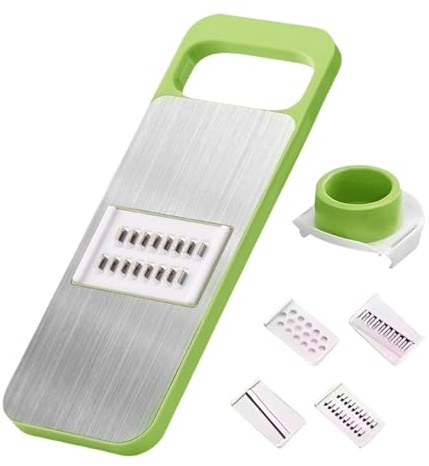 Cortadora de verduras, rebanadora y picadora - Cortador de patatas Rebanadora Chopper | Rebanadora de verduras multiusos con 5 cortadores intercambiables, rallador para cocina doméstica