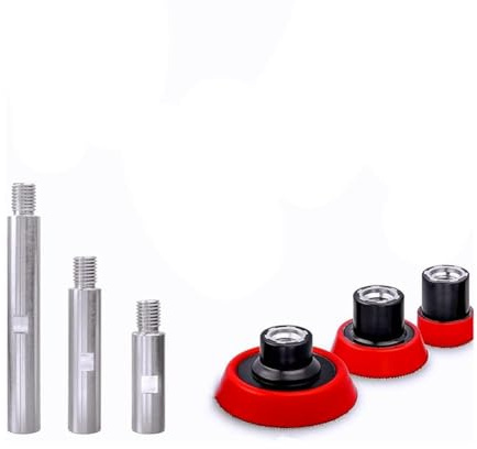 Tskcvy M14 Thread Angle Grinder Extension Connecting Rod Set, 3 Pcs Angle Grinder Extension Shaft with 3 Polishing Pads