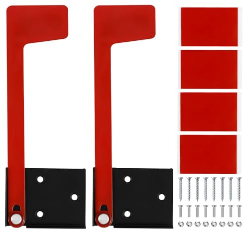 Foppla Kit de drapeau de boîte aux lettres de rechange en métal rouge avec adhésif double face professionnel pour boîte aux lettres - Accessoires pour boîtes aux lettres