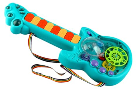 Beaupretty Guitare Électrique pour Garçon Fille Simulation Sonore et Lumineuse Apprentissage Musical Précoce Design et Éducatif Cadeau pour Débutants Couleur Aléatoire
