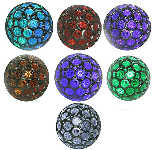 Akozon Lámpara Colgante de Bola solar: de Color LED Garden Light, Decoración de Paisajes Al Aire Libre con Opciones Blancas y Coloridas, Luz LED de Pasarela para Jardín y Decoración de Patio