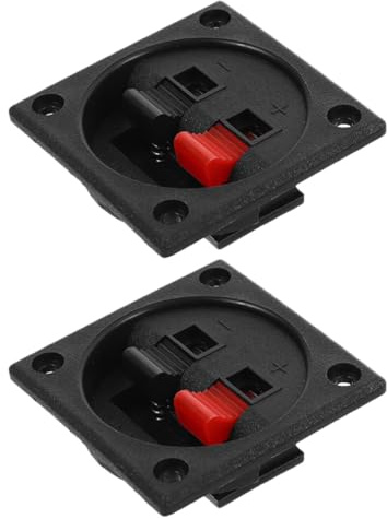 Toddmomy Conectores Altavoces Caja De Conexiones De Altavoz Para Terminal De Montaje 2 Piezas 2.16 * 2.16 * 0.86in Para Cine En Casa Conciertos Y Discursos