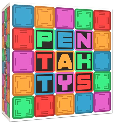 Pentaktys - Juego de Mesa de Estrategia para 2 - Partidas Rápidas para Adultos y niños 6 años - Tablero Modular para partidas Distintas Cada Vez - Ajedrez Muy Fácil Parejas