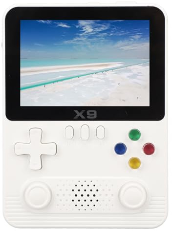 Gedourain Consoles de Jeux Portables avec écran IPS de 3.5 Pouces, Console de Jeux Vidéo Rétro pour Enfants (Blanche)