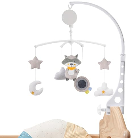 Bed Mobile - Nursery Crib Hanger, Boys Girls Soother Toy | Musical Animal Wind Chime Mobile with Melodic Sounds for Bassinets Strollers Playroom Bedroom Shopping Outdoor Daycare Entertainm