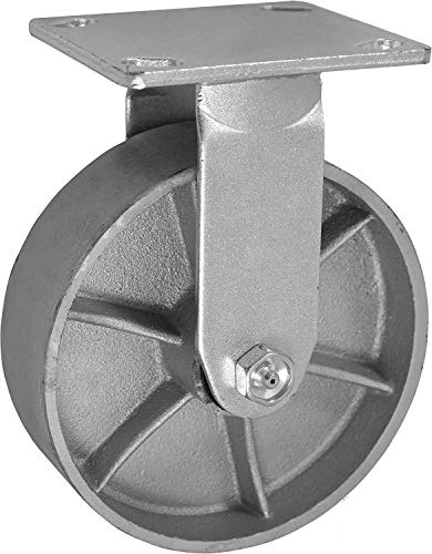 6 x 2 Rigid Caster – Semi-Steel Cast Iron Wheel – 1,200 lbs Capacity