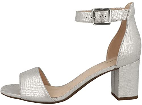Clarks Women's Deva Mae Pump, Metallic Silver, 3 UK
