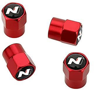 BOERNISEN 4 StüCk Auto Ventilkappen Autoventil Kappe, FüR Hyundai EON Getz H-1 Ioniq Kona Lafesta Matrix Palisade Solaris Tuscani HB20 Wasserdicht Staubdicht SchutzzubehöR