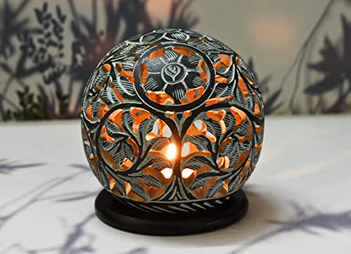 Porte-bougie pour théière en pierre à savon/Cadeaux pour vos proches/Décoration de maison/de bureau/Cadeau fait main (Design 6)