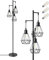 EDISHINE Stehlampe Wohnzimmer 163cm, Vintage Standleuchte Dimmbar, Industrial Stehleuchte Schwarz mit LED E27 Leuchtmittel, 3 Käfig Lampenschirm aus Metall, für Modern Deko Schlafzimmer, Geschenk