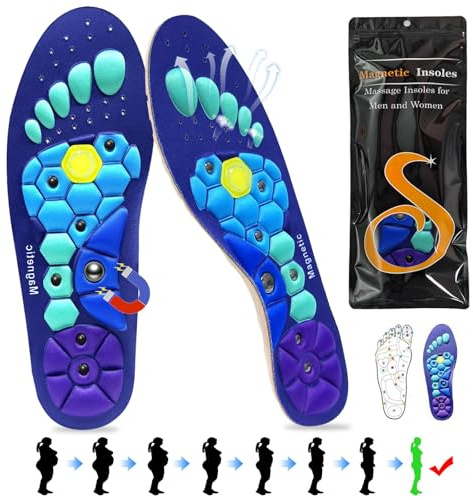 Plantillas Magnéticas,Solette Ortopediche Plantillas de Acupresión Plantillas Ortopédicas Zapatos De Trabajo Para Aliviar La Fascitis Hombres Mujeres Mushroom