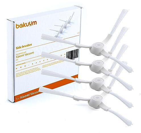 BAKUUM Set mit 4 Seitenbürsten für Xiaomi E12 E10, Ersatz- und Zubehör-Set für Staubsaugerroboter