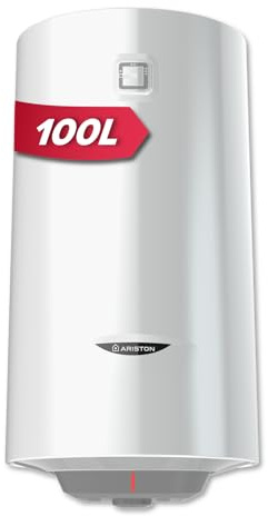 Ariston PRO 1 R 100 litres - Chauffe-eau Électrique Vertical Mural - Résistance Blindée - Molette de Réglage de la Température - Conçu pour installé en France