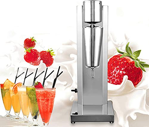 Motor eléctrico Batidora de pie de Acero Inoxidable de 650 ml Batidora de Alto Rendimiento Batidora para Batidos Máquina mezcladora de Leche Batidora Vertical Batidora de Bebidas B