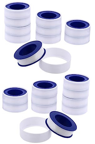 SOLUSTRE 20rotoli Nastro in Ptfe Per Idraulica Nastro Sigillante Per Filettature Resistente Alla Corrosione Per Impianti Idraulici e Tubazioni
