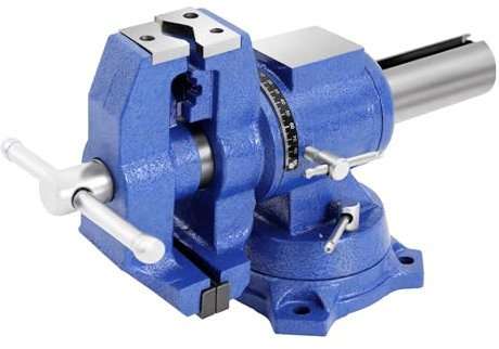 Schraubstock Multifunktional Maschinenschraubstock, 360° Drehbar Schraubstock 100/125mm Für Fräsmaschinen, Heavy Duty Mehrzweck Werkbank Tischklemme für Mechaniker und Ingenieure (100mm)