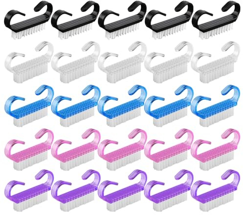 25 Pezzi Di Pennello Per Corno Piccolo, Spazzola Per Unghie, Mini Spazzola Per Unghie, Spazzola Per Unghie, Spazzola Portatile, Spazzola Per Unghie Con Maniglia.