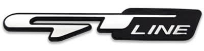 EmbemsCar - Logo 3D GT Line per auto, emblema auto Grand Tourer, adesivo premium per gara sportiva, decalcomania per Kia K5 K3 K4 (nero)