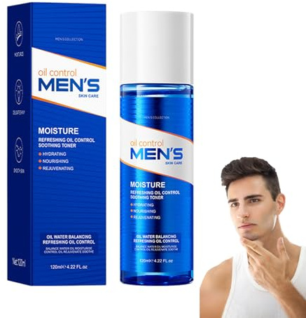 Men's Moisturizing Toner, 120 Ml Natural Face Glow Männer Frisches Wasser Gesicht Porenverfeinernder Gesichts Intensive Hydrating Facial Toner, Anti-Falten Für Reife Haut