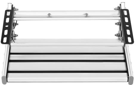 Husbilstrappa, vikbar RV-steg i aluminiumlegering, vikbar RV-steg-manual, vikbar husvagnstrappa med LED-ljuslist för husbilar, husvagnar, husbilar