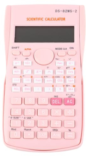 VBESTLIFE Calcolatrice Scientifica, 240 Funzioni a 12 Cifre Calcolatrice Multifunzione Display Grande con Copertura Rigida per il College delle Scuole Superiori (PINK)