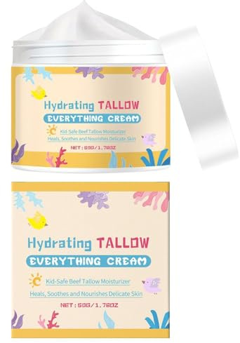 Crema idratante per bambini | Crema idratante da 50 g | Lozione non grassa e lenitiva per pelli sensibili – Per casa, in viaggio, viso, corpo, bambini e adulti