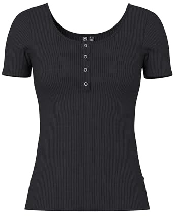 Pieces NOS Femme Pckitte SS Top Noos BC T-Shirt Not Applicable, Noir, XL