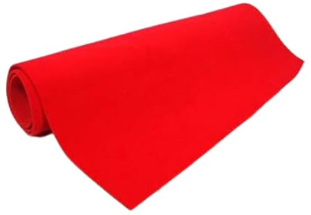 acquaverde | Passatoia Rossa, Tappeto, Moquette, in Rotolo, per Eventi, Natale, Festività, Cerimonie - h. 1 x 25 Mt