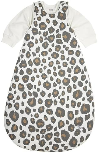 Sac de couchage 2 pièces Meyco Baby Panther, doublé (100% coton, fermeture éclair intégrale, doux pour la peau, infroissable, taille : 80/86), neutre