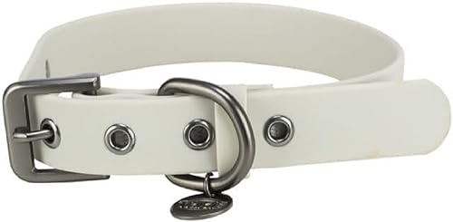 TRIXIE CityStyle 1971616 högkvalitativt PVC-hundhalsband för små och medelstora hundar storlek M-L hals 40–47 cm/25 mm ljusgrå