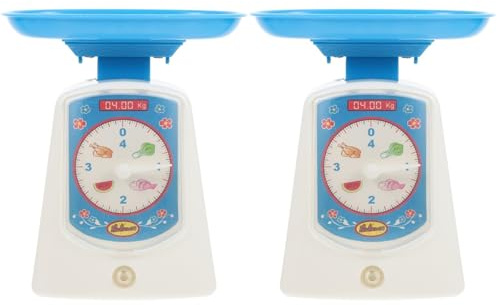 HEMOTON Simulation Electronic Scale Toy for Kids Miniature Home Appliance Weighing Scale Educational Plaything Durable Plastic Kitchen Role Play Accessory