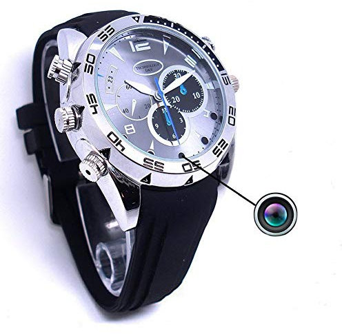 Mini caméra Espion DV Watch - Enregistreur de caméra cachée Full HD 1080P étanche avec Vision Nocturne Infrarouge IR Enregistrement vidéo numérique DVR Mémoire 32 Go