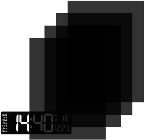 Ptwola 4 fogli LED dimmer luce pellicola autoadesiva oscurante, 50% adesivo luminoso Dim oscurante, sveglia per router elettrodomestici