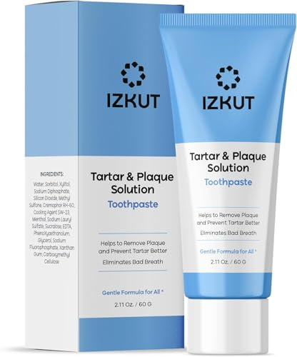 Plaque & Tartar Remover Toothpaste for Teeth: Removes Plaque & Controls Tartar Build-up - Long-Lasting Fresh Breath, Gum-Friendly Formula, Enamel Support Toothpaste for Adults & Kids, 1 Pack