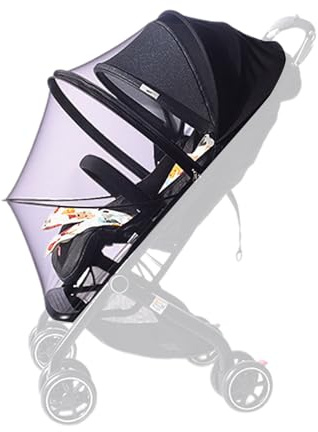 Housse de poussette - UPF50+ - Protection solaire complète pour poussette - Tissu respirant - Fermeture éclair bidirectionnelle - Fixation pour