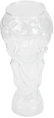 Soccer Trophy Beer Glass Premium Thick Glass for Cold Beer 600ml Clear Tall Cup for Sports Fans Party Bar Club