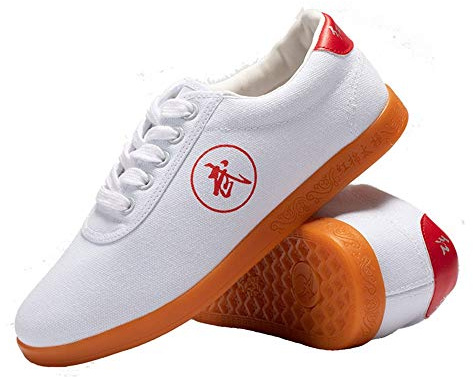 Meng Zapatillas de Taekwondo Antideslizantes Zapatos de Artes Marciales (Color : White, Size : 45)