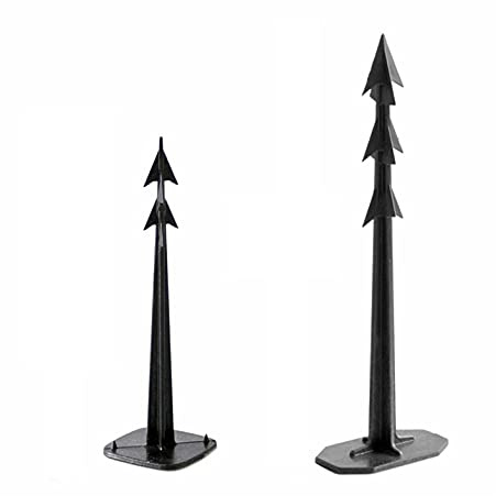 New Super Strong Black PEGS for Weed Control Fabric Membrane Ground Accessories Harpoon Pins for Agrotextile Fleece Tarp Anti-Mole Mesh (100, 20cm (approx 8''))