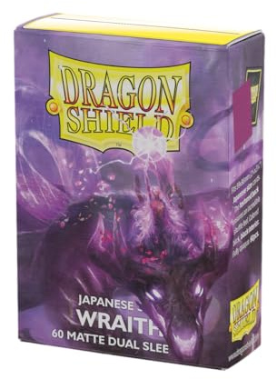 Dragon Shield - Matte Dual - Japanese Size Card Sleeves | 60 CT - Smooth & Tough - Compatible with TCGs; Yu-Gi-Oh, Naruto, Cardfight & Vanguard | Wraith