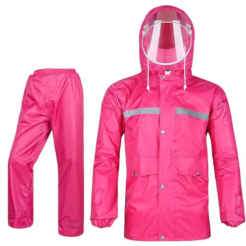Combinaison De Pluie Moto Homme Légèr Imperméable Veste Et Pantalon Pluie Avec Capuche Coupe-Vent Vêtements Imperméables Confortable Protecteur Tenue Pluie Moto Avec Capuche En Différentes Tailles