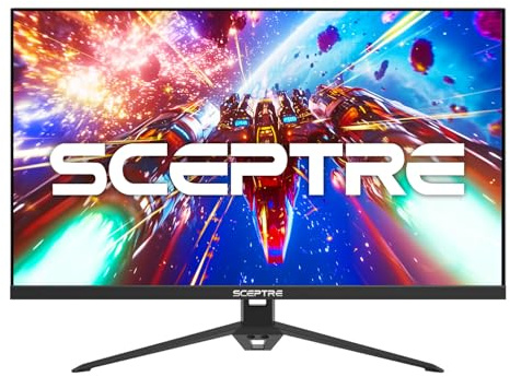Sceptre New 27-Inch Gaming Monitor, FHD 1080p, Up to 180Hz, 1ms, DisplayPort, HDMI x3, FreeSync, FPS/RTS, 100% sRGB, Built-in Speakers, Machine Black (E275B-FPT165 Series, 2026)